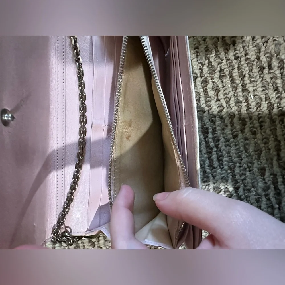 Authenticated Dior Diorissimo Voyaguer Leather Wallet With Chain And Charm
